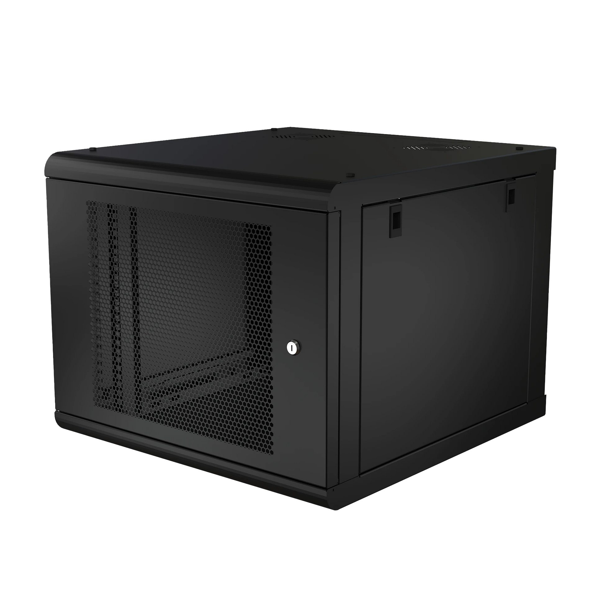 GABINETE DE PARED CON PUERTA PERFORADA, 635MM DE PROFUNDIDAD, 9U RACK DE 19'', ACERO REFORZADO-Racks y Gabinetes-LINKEDPRO-SR-1909-GN2P-Bsai Seguridad & Controles