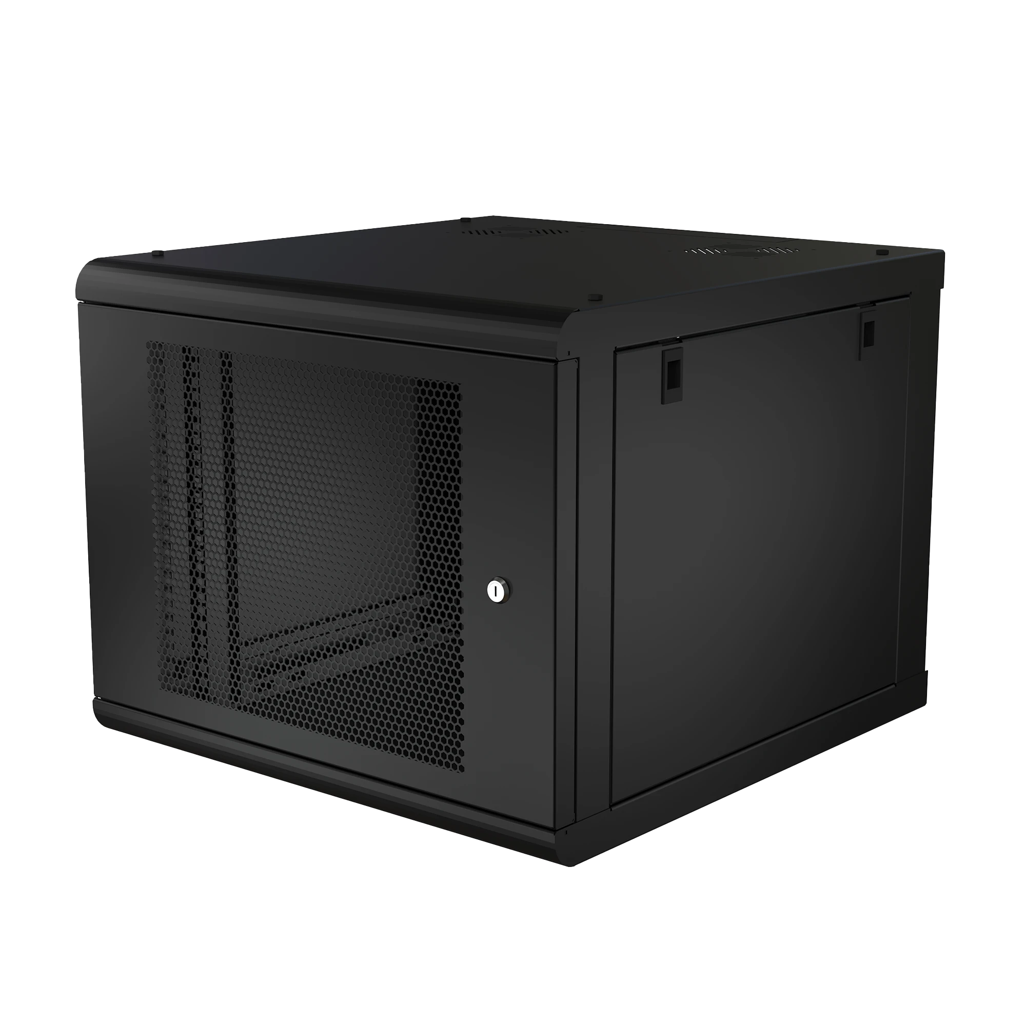 GABINETE DE PARED CON PUERTA PERFORADA, 635MM DE PROFUNDIDAD, 9U RACK DE 19'', ACERO REFORZADO-Racks y Gabinetes-LINKEDPRO-SR-1909-GN2P-Bsai Seguridad & Controles