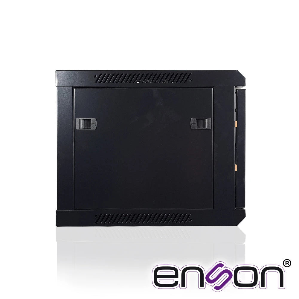 GABINETE DE PARED ENSON ENS-RKGB6UD 6UR PUERTA FRONTAL DE CRISTAL TEMPLADO CON CERRADURA DE SEGURIDAD RANURAS DE VENTILACION EN LA PARTE SUPERIOR PARA 2 VENTILADORES DE 11 CM 600X450X368MM, REQUIERE ENSAMBLAJE-Racks y Gabinetes-ENSON-Bsai Seguridad & Controles