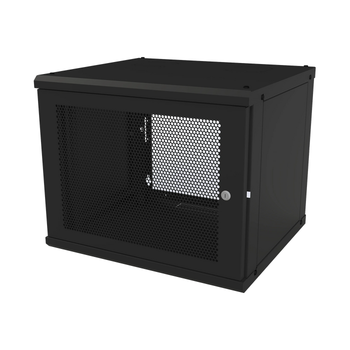 GABINETE DE PARED FIJO, PUERTA PERFORADA, RACK 19 DE 9 UR.-Racks y Gabinetes-LINKEDPRO BY EPCOM-SR-1909-GFP-VR2-Bsai Seguridad & Controles