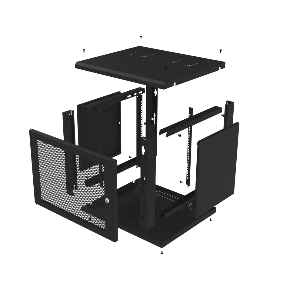 GABINETE DE PARED FIJO, PUERTA PERFORADA, RACK 19 DE 9 UR.-Racks y Gabinetes-LINKEDPRO BY EPCOM-Bsai Seguridad & Controles