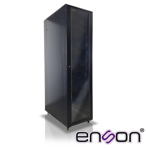 GABINETE DE PISO ENSON ENS-RKGB45U4 45UR 600X1000X2105MM PUERTA CRISTAL CON CERRADURA DE SEGURIDAD ABATIBLE PANELES LATERALES REMOBIBLES PUERTA TRASERA PARA TRABAJO Y POSTES AJUSTABLES-Racks y Gabinetes-ENSON-ENS-RKGB45U4-Bsai Seguridad & Controles