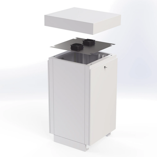GABINETE DE PISO USO EXTERIOR IP-54 DE 19 20 UR, DOBLE PUERTA, POSTES FRONTALES E INTERMEDIOS AJUSTABLES.-Racks y Gabinetes-LINKEDPRO BY EPCOM-Bsai Seguridad & Controles