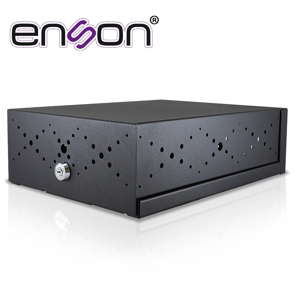 GABINETE DE SEGURIDAD ENSON LINCE13 PARA DVR MOVIL 380X270X115MM CON VENTILADOR COLOR NEGRO COMPATIBLE CON LA SERIE MX1N Y MM1N-Accesorios Videovigilancia-ENSON-Bsai Seguridad & Controles