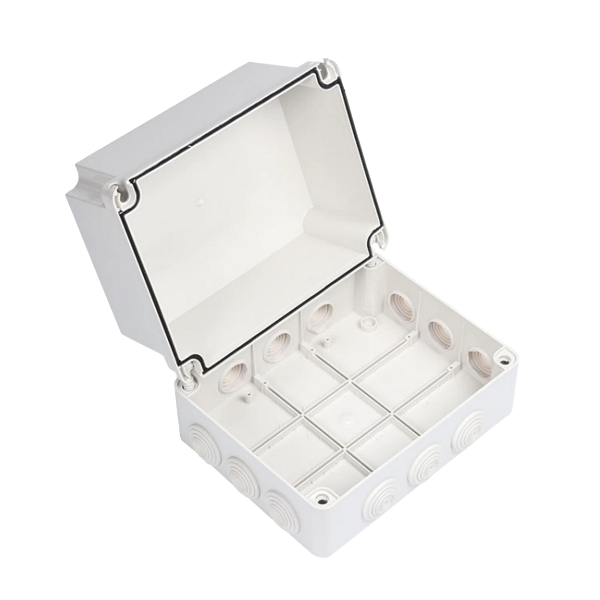 GABINETE DERIVACIÓN DE PLÁSTICO (190 X 240 X 165 MM) CON 12 GLÁNDULAS DE GOMA-Racks y Gabinetes-PRECISION-Bsai Seguridad & Controles