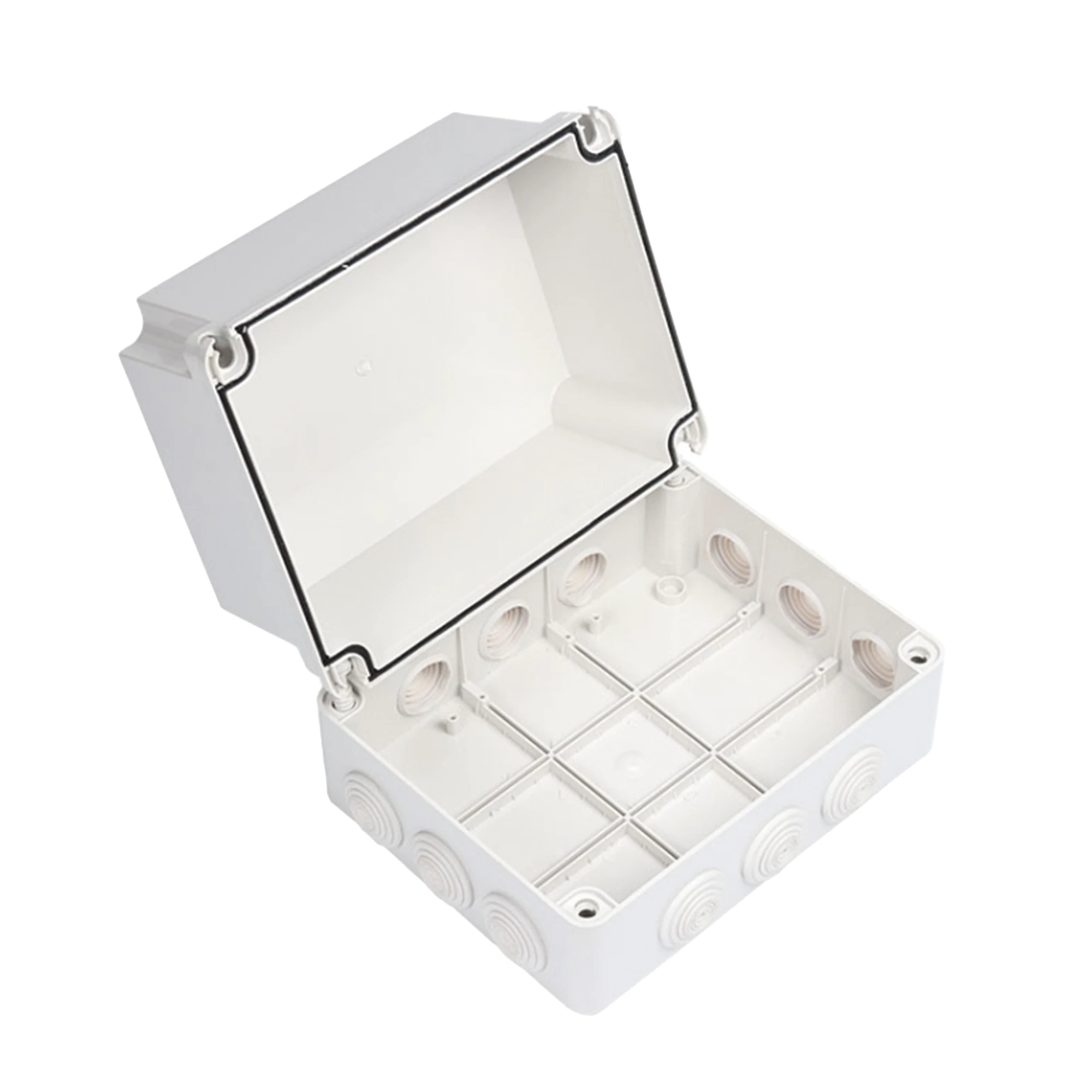 GABINETE DERIVACIÓN DE PLÁSTICO (190 X 240 X 165 MM) CON 12 GLÁNDULAS DE GOMA-Racks y Gabinetes-PRECISION-Bsai Seguridad & Controles