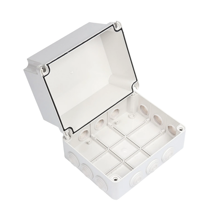 GABINETE DERIVACIÓN DE PLÁSTICO (190 X 240 X 165 MM) CON 12 GLÁNDULAS DE GOMA-Racks y Gabinetes-PRECISION-Bsai Seguridad & Controles
