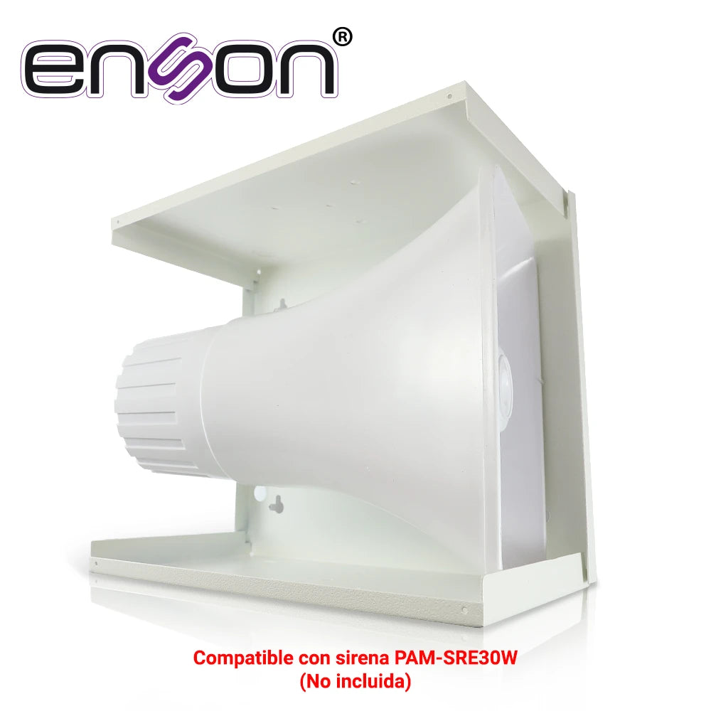 GABINETE ENSON LINCE11 PARA SIRENA DE 30W COMPATIBLE CON MODELO PAM-SRE30W Y TAMPER SECOLARM SS-072Q-Sirenas-ENSON-Bsai Seguridad & Controles