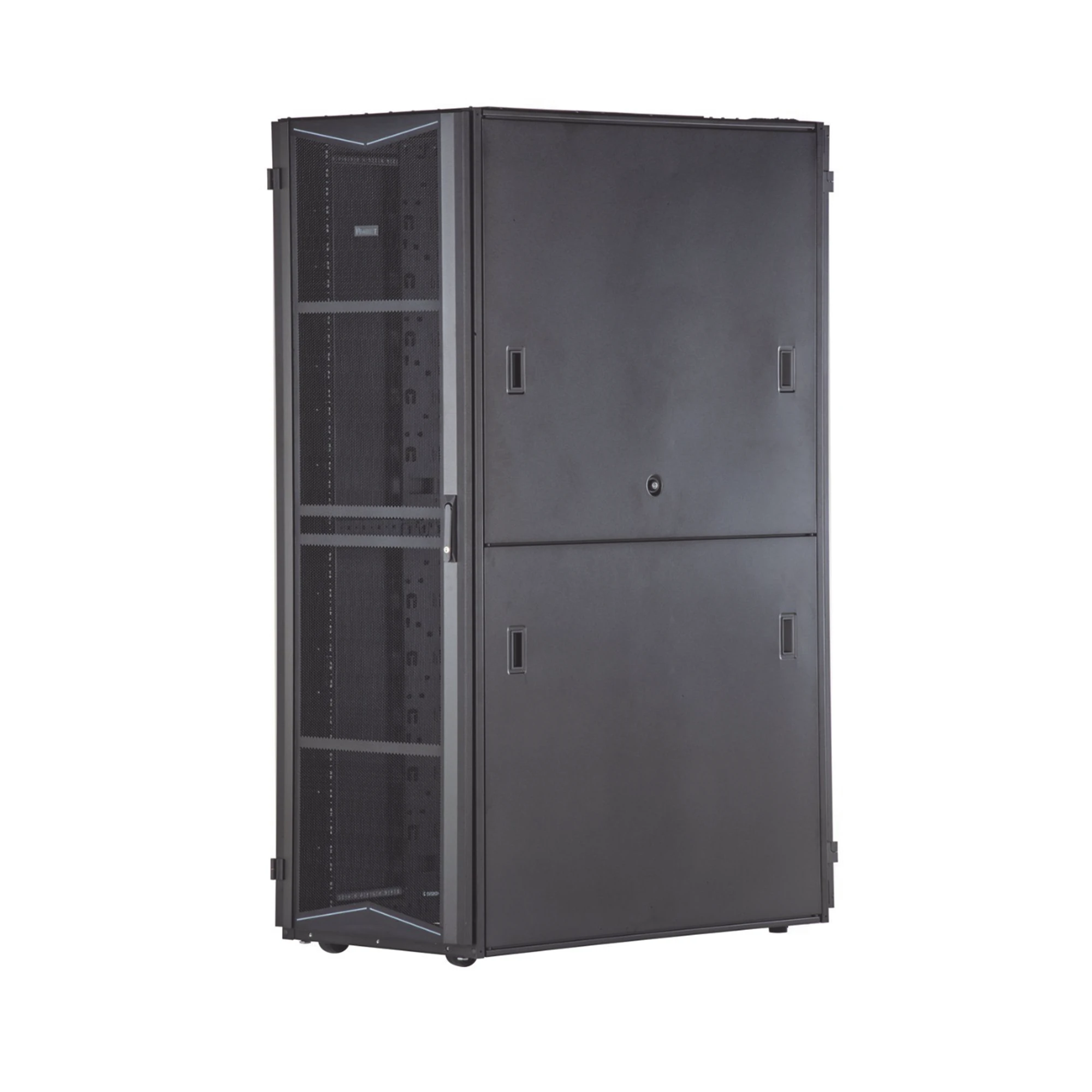 GABINETE FLEXFUSION PARA CENTROS DE DATOS, 42 UR, 600 MM DE ANCHO, 1070 MM DE PROFUNDIDAD, FABRICADO EN ACERO, COLOR NEGRO-Racks y Gabinetes-PANDUIT-Bsai Seguridad & Controles