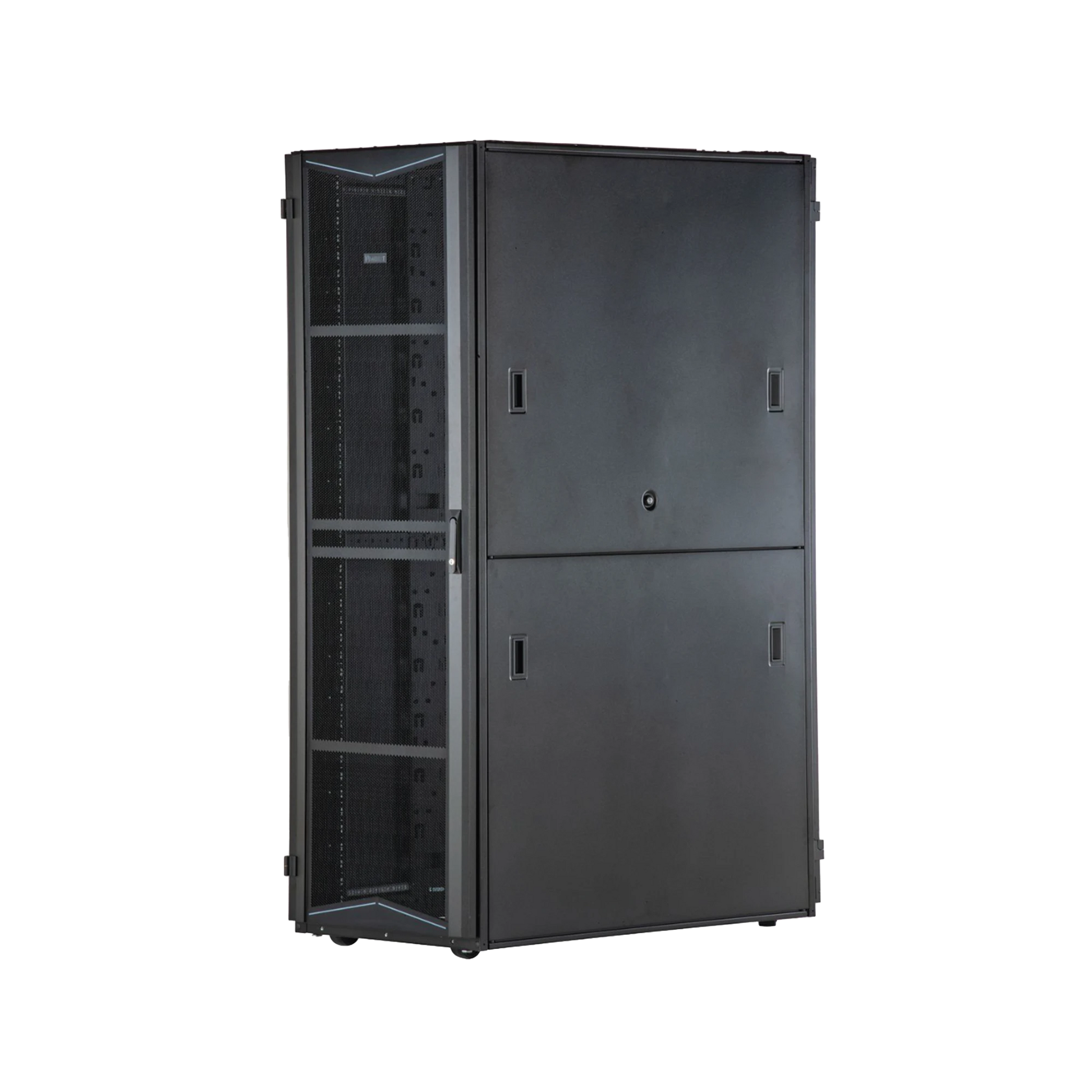 GABINETE FLEXFUSION PARA CENTROS DE DATOS, 42 UR, 800 MM DE ANCHO, 1070 MM DE PROFUNDIDAD, FABRICADO EN ACERO, COLOR NEGRO-Racks y Gabinetes-PANDUIT-Bsai Seguridad & Controles