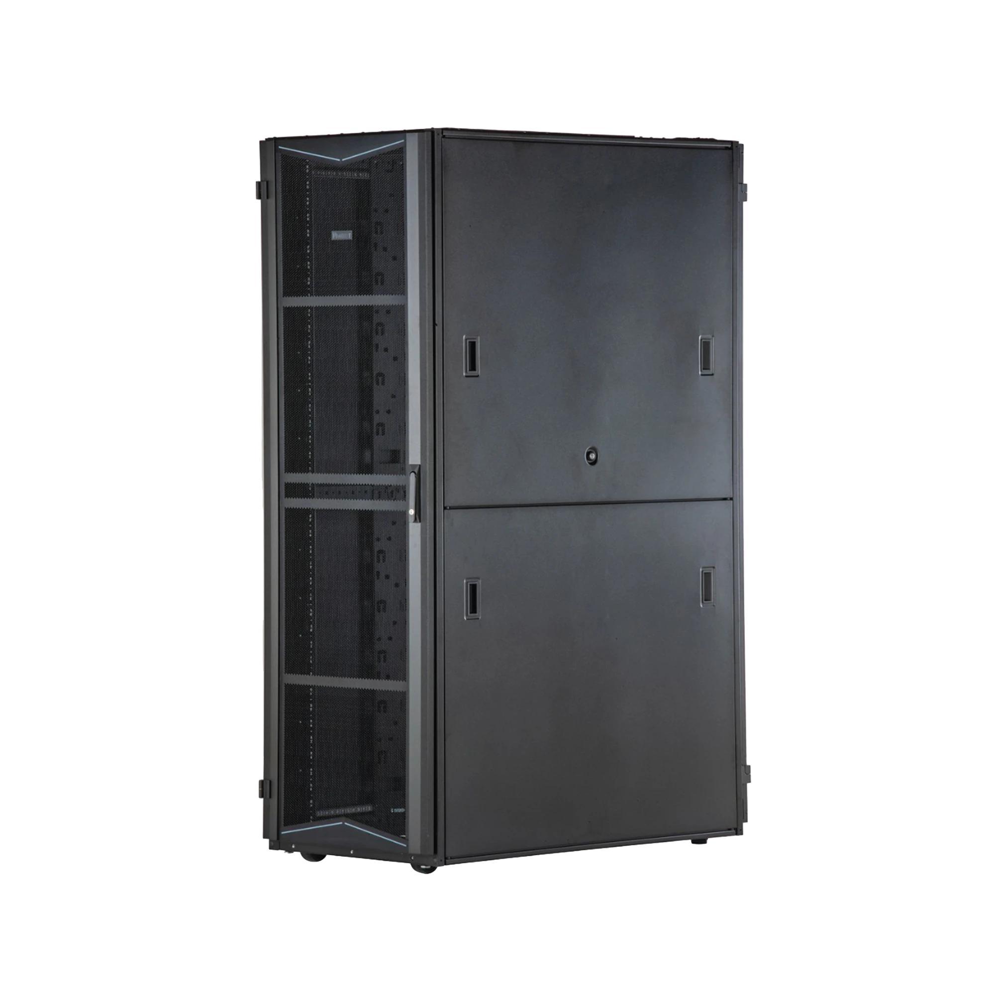 GABINETE FLEXFUSION PARA CENTROS DE DATOS, 42 UR, 800 MM DE ANCHO, 1070 MM DE PROFUNDIDAD, FABRICADO EN ACERO, COLOR NEGRO-Racks y Gabinetes-PANDUIT-Bsai Seguridad & Controles