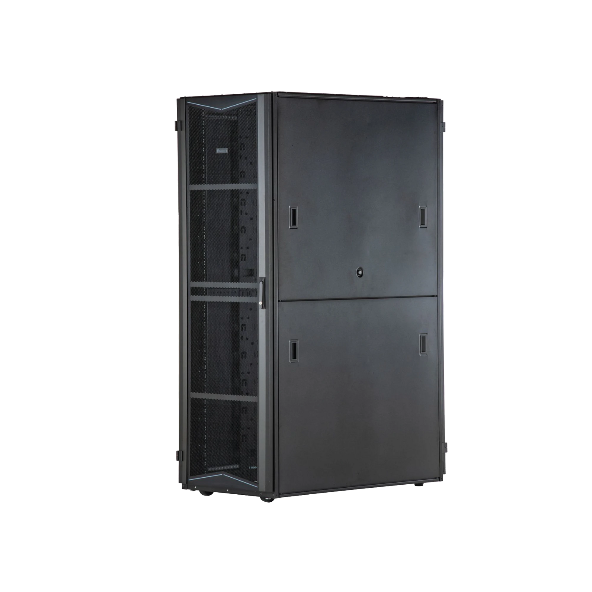 GABINETE FLEXFUSION PARA CENTROS DE DATOS, 42 UR, 800 MM DE ANCHO, 1200 MM DE PROFUNDIDAD, FABRICADO EN ACERO, COLOR NEGRO-Racks y Gabinetes-PANDUIT-Bsai Seguridad & Controles