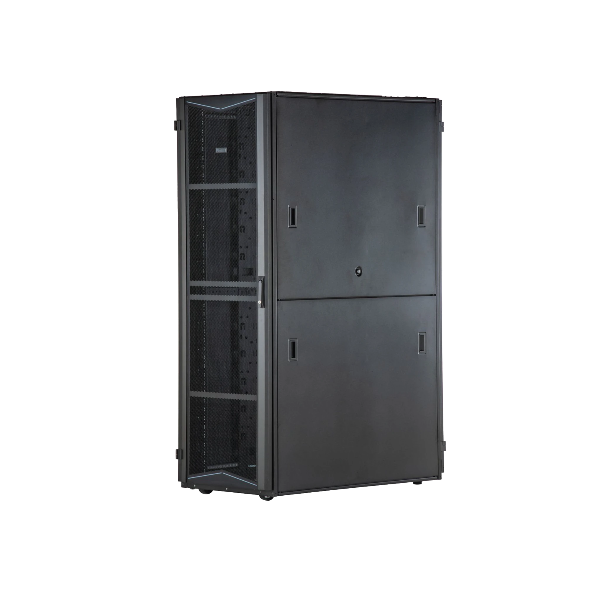 GABINETE FLEXFUSION PARA CENTROS DE DATOS, 42 UR, 800 MM DE ANCHO, 1200 MM DE PROFUNDIDAD, FABRICADO EN ACERO, COLOR NEGRO-Racks y Gabinetes-PANDUIT-Bsai Seguridad & Controles