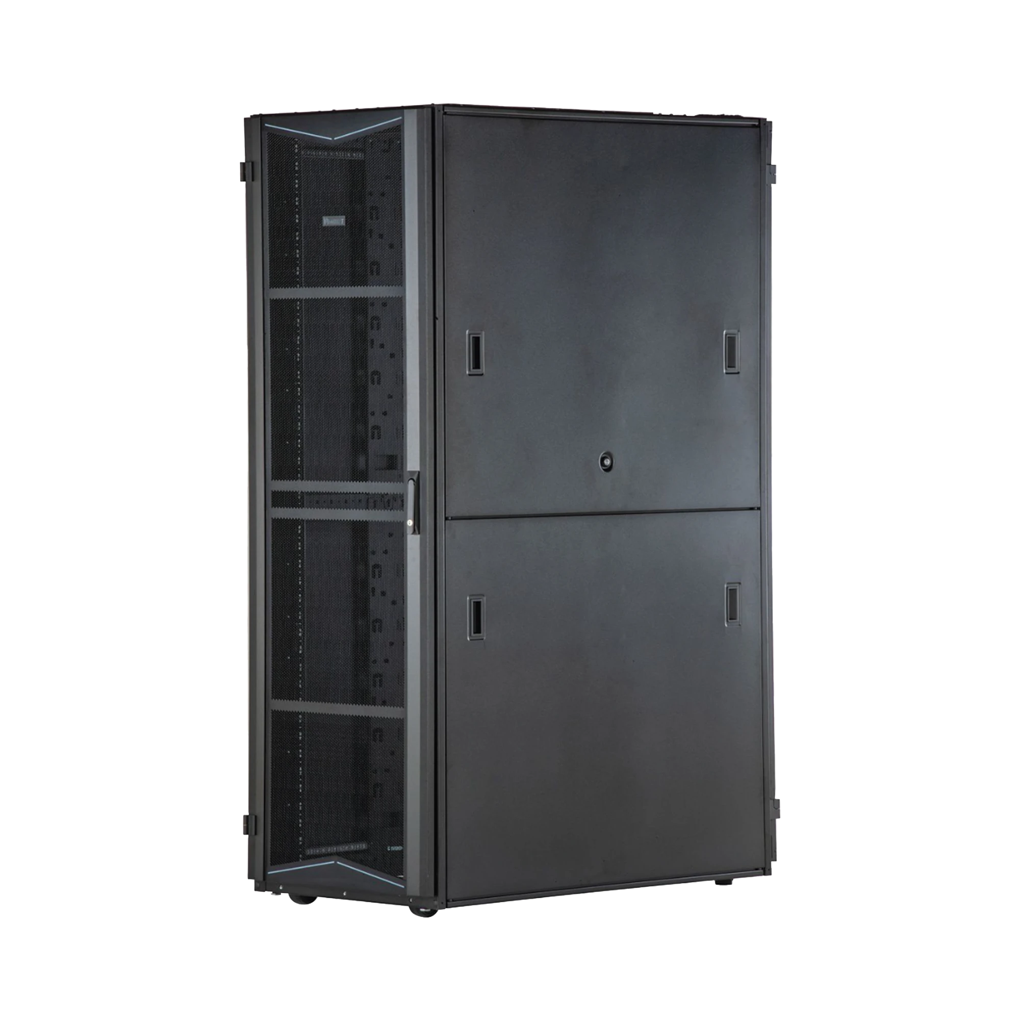 GABINETE FLEXFUSION PARA CENTROS DE DATOS, 45 UR, 600 MM DE ANCHO, 1070 MM DE PROFUNDIDAD, FABRICADO EN ACERO, COLOR NEGRO-Racks y Gabinetes-PANDUIT-Bsai Seguridad & Controles