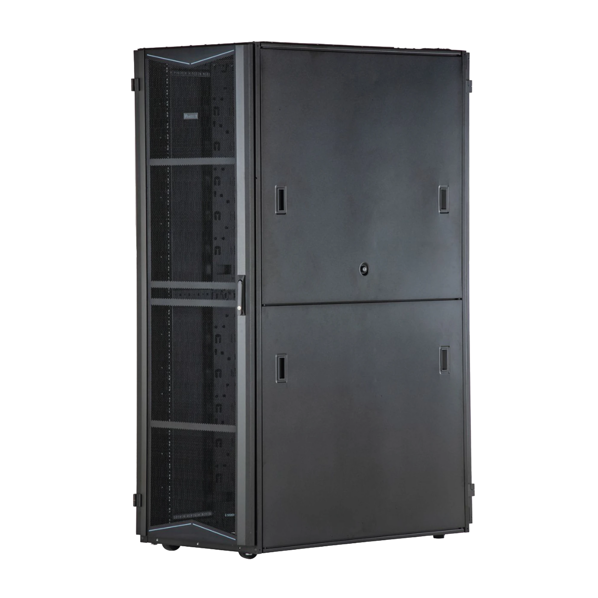 GABINETE FLEXFUSION PARA CENTROS DE DATOS, 45 UR, 700 MM DE ANCHO, 1070 MM DE PROFUNDIDAD, FABRICADO EN ACERO, COLOR NEGRO-Racks y Gabinetes-PANDUIT-Bsai Seguridad & Controles