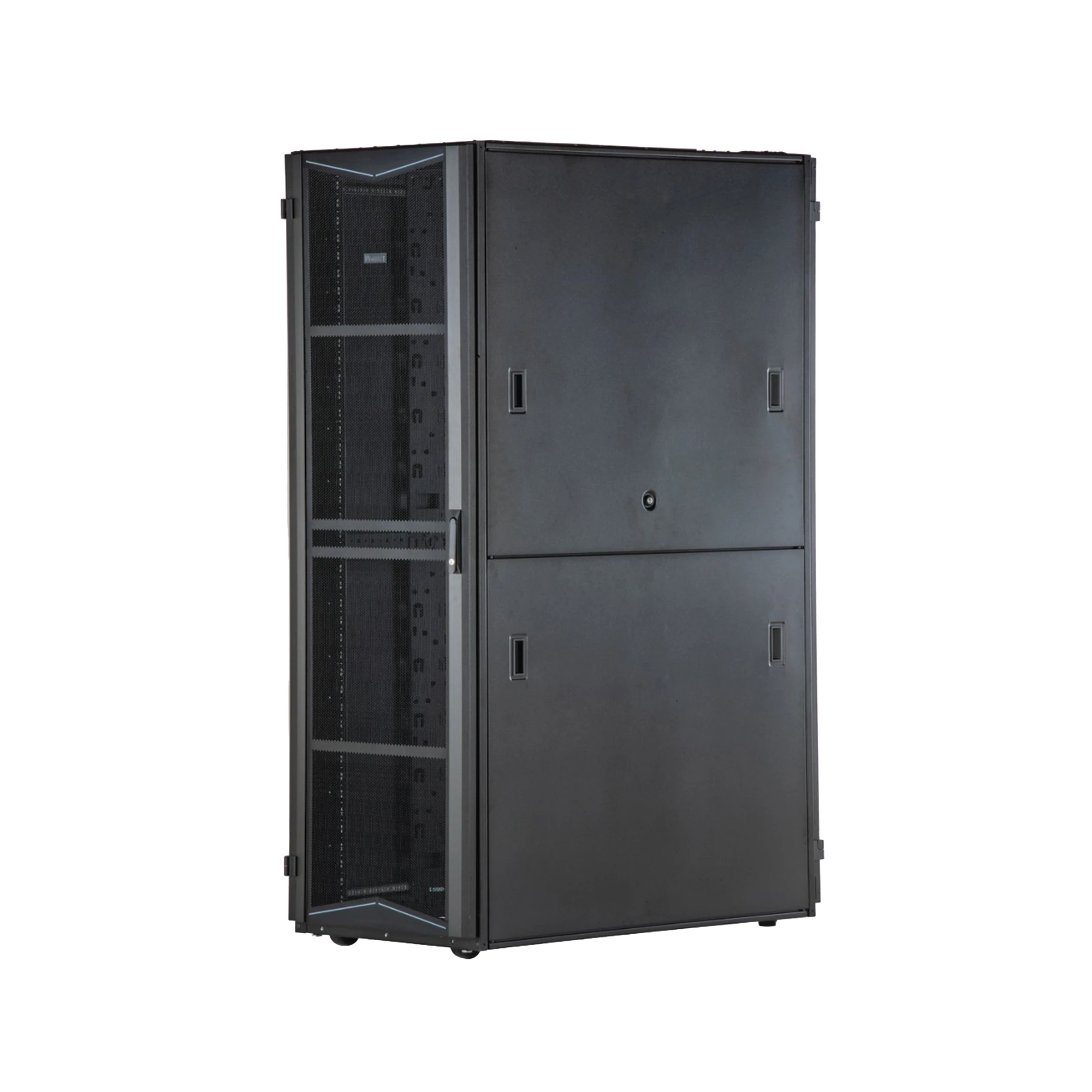 GABINETE FLEXFUSION PARA CENTROS DE DATOS, 45 UR, 800 MM DE ANCHO, 1200 MM DE PROFUNDIDAD, FABRICADO EN ACERO, COLOR NEGRO-Racks y Gabinetes-PANDUIT-Bsai Seguridad & Controles
