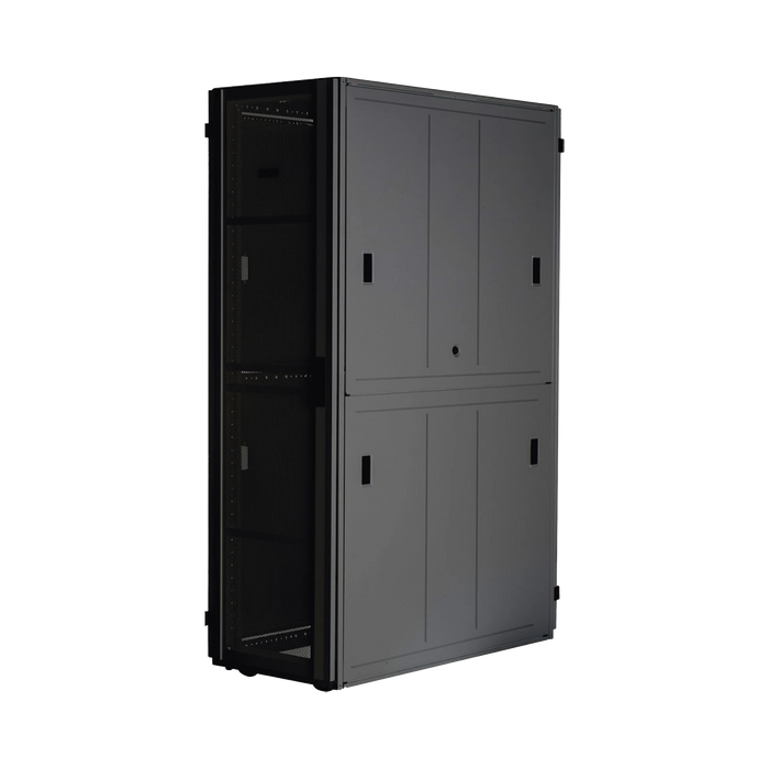 GABINETE FLEXFUSION™ XGL (LIGHT) PARA CENTROS DE DATOS, 42 UR, 800 MM DE ANCHO, 1200 MM DE PROFUNDIDAD, FABRICADO EN ACERO, COLOR NEGRO-Racks y Gabinetes-PANDUIT-XGL84222B-Bsai Seguridad & Controles