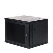 GABINETE LINKEDPRO DE MONTAJE EN PARED, DE 19IN, PUERTA PERFORADA, 6 UR, 450 MM DE PROFUNDIDAD, COLOR NEGRO-Racks y Gabinetes-LINKEDPRO BY EPCOM-Bsai Seguridad & Controles