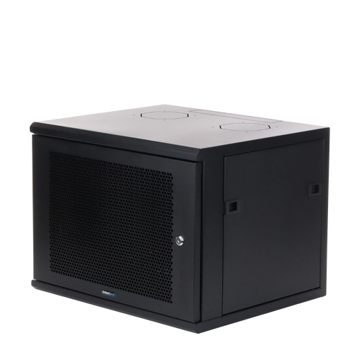 GABINETE LINKEDPRO DE MONTAJE EN PARED, DE 19IN, PUERTA PERFORADA, 6 UR, 450 MM DE PROFUNDIDAD, COLOR NEGRO-Racks y Gabinetes-LINKEDPRO BY EPCOM-Bsai Seguridad & Controles