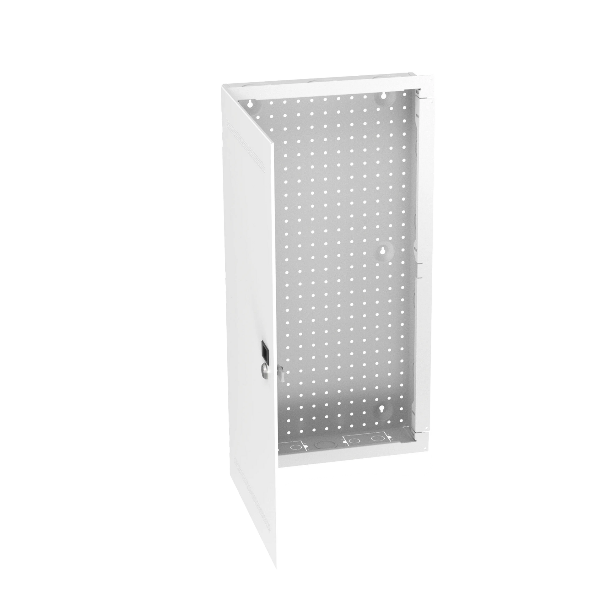 GABINETE MULTIPROPÓSITO DE MONTAJE EN PARED, DE 28 IN DE ALTURA, CON PUERTA REVERSIBLE, FABRICADO EN ACERO, COLOR BLANCO-Racks y Gabinetes-PANDUIT-MS28EHDS-Bsai Seguridad & Controles