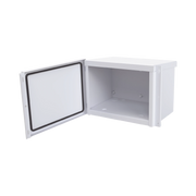 GABINETE PARA BATERÍAS (HASTA DOS PL4012). FABRICADO EN LÁMINA GALVANIZADA. OPCIÓN PARA MONTAR EN POSTE (NO INCLUIDA)-Gabinetes y Carcasas-EPCOM INDUSTRIAL-Bsai Seguridad & Controles