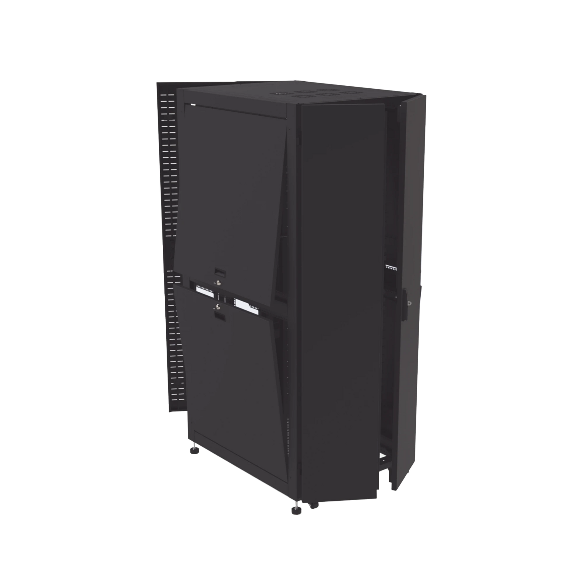 GABINETE PARA TELECOMUNICACIONES RACK ESTÁNDAR DE 19, 42UR, 800 MM ANCHO X 1000 MM PROFUNDIDAD. FABRICADO EN ACERO.-Racks y Gabinetes-LINKEDPRO BY EPCOM-Bsai Seguridad & Controles