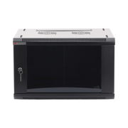 GABINETE PRECISION, CON PUERTA DE CRISTAL, DE 19IN, 6UR, 450MM DE PROFUNDIDAD, COLOR NEGRO-Racks y Gabinetes-PRECISION-Bsai Seguridad & Controles