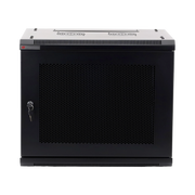 GABINETE PRECISION, CON PUERTA PERFORADA, DE 19IN, 9UR, 450MM DE PROFUNDIDAD, COLOR NEGRO-Racks y Gabinetes-PRECISION-Bsai Seguridad & Controles
