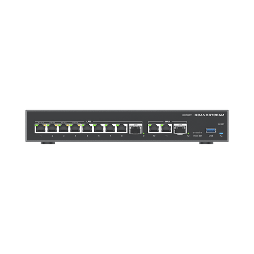 4 EN 1: FIREWALL NUEVA GENERACIÓN, ROUTER, PBX IP, SWITCH 10 PUERTOS GIGABIT (4 POE) + 2 PUERTOS SFP 2.5 GIGABIT-GRANDSTREAM-Bsai Seguridad & Controles