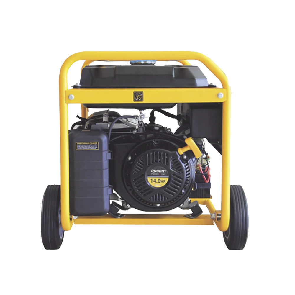 GENERADOR A GASOLINA CON ENCENDIDO AUTOMÁTICO, 6.5KW, JAULA CON RUEDAS PARA FÁCIL TRASLADO-Ups/No Break-EPCOM POWERLINE-Bsai Seguridad & Controles