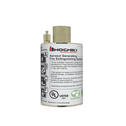 GENERADOR DE AEROSOL PARA EXTINCIÓN DE INCENDIO, 100G-Dispositivos Convencionales-HOCHIKI-Bsai Seguridad & Controles