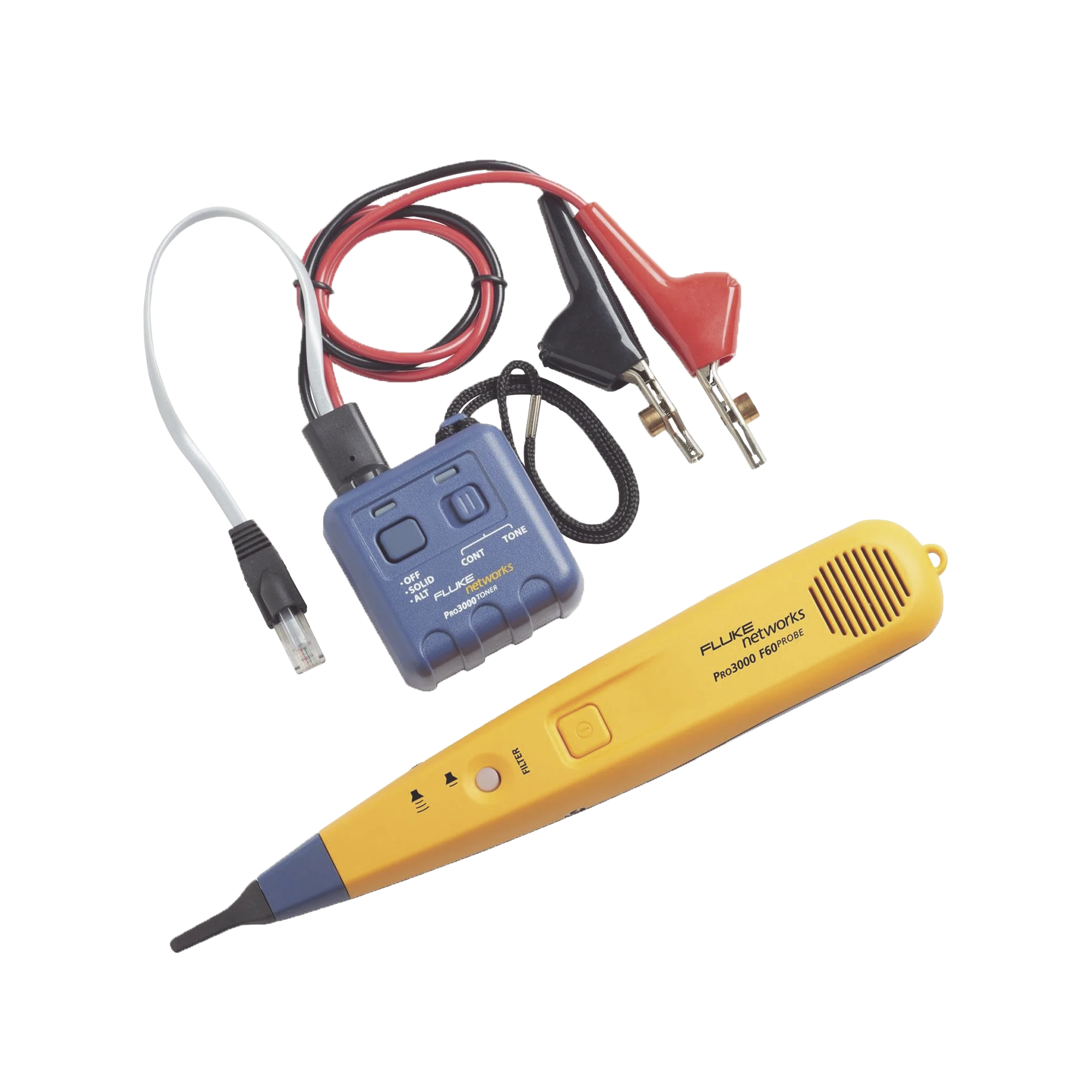 GENERADOR Y SONDA (DETECTOR) DE TONOS PRO3000™, CON FILTRADO DE SEÑALES A 60HZ, PARA IDENTIFICACIÓN DE SEÑALES ANALOGICAS EN CABLEADO INACTIVO-Herramientas-FLUKE NETWORKS-Bsai Seguridad & Controles