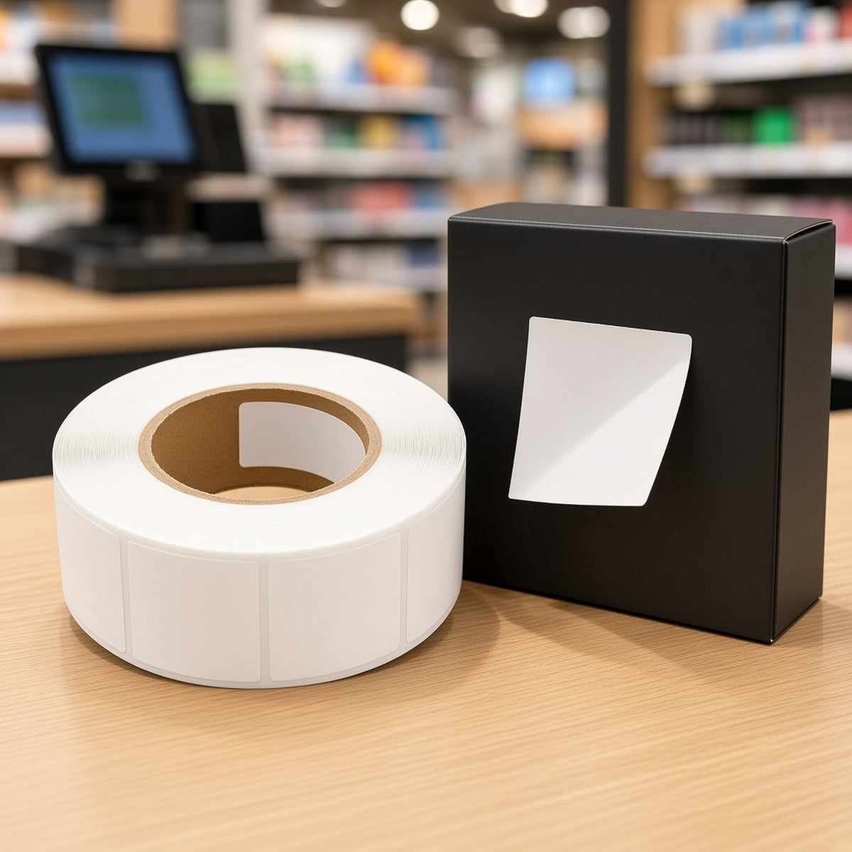 TAGS RF ANTIHURTO / 8.2 MHZ / 40 X 40 MM / 1.57 X 1.57 IN / PAPEL DESECHABLE / ALCANCE 90-120 CM [GF4040H] instalado