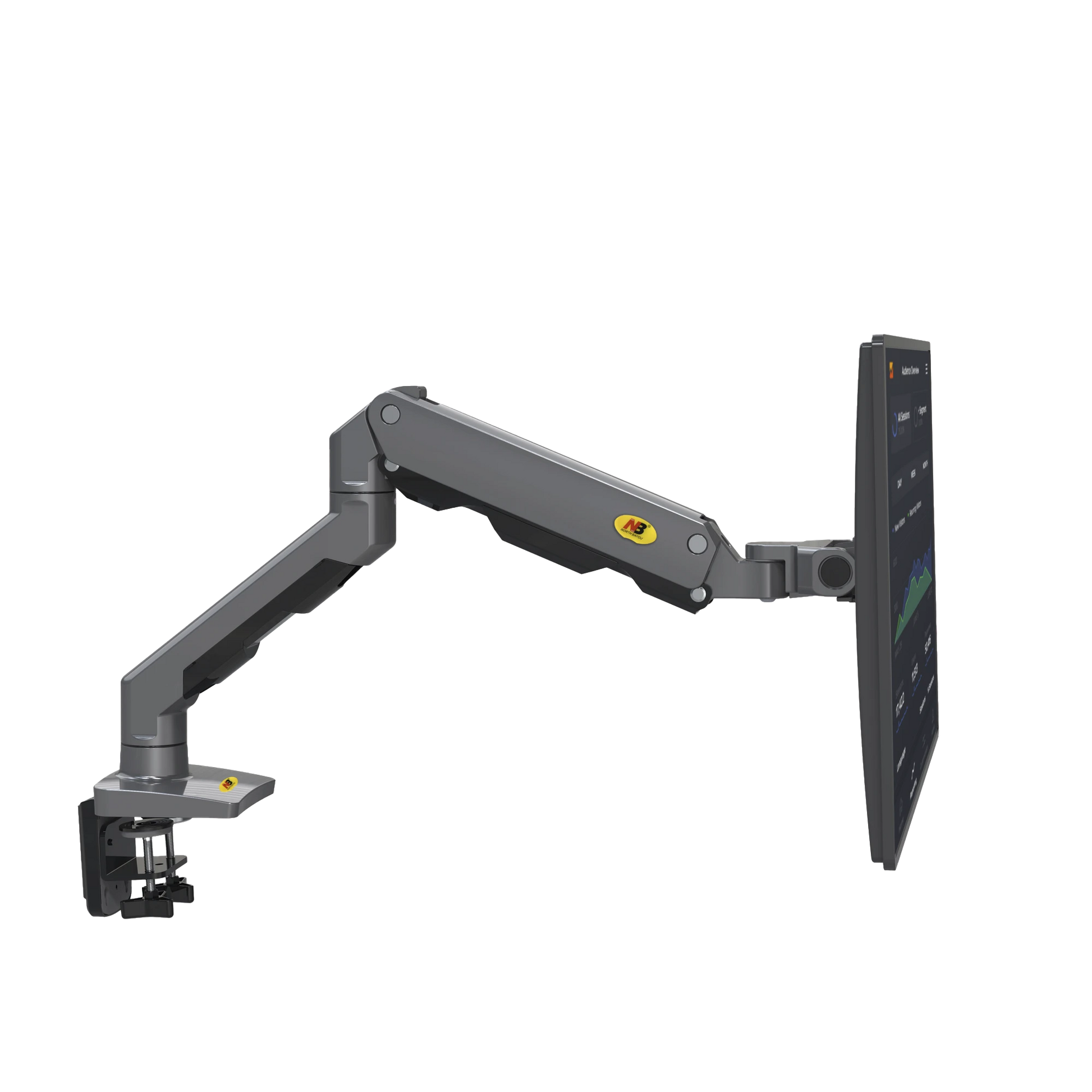 MONTAJE DE ESCRITORIO ARTICULADO PARA MONITORES DE 27-45" / SOPORTA HASTA 15 KG / VESA 75 X 75 / 100 X 100 / ACERO / GIRO: 360°-Monitores Pantallas y Mobiliario-NB-EPCOM-Bsai Seguridad & Controles