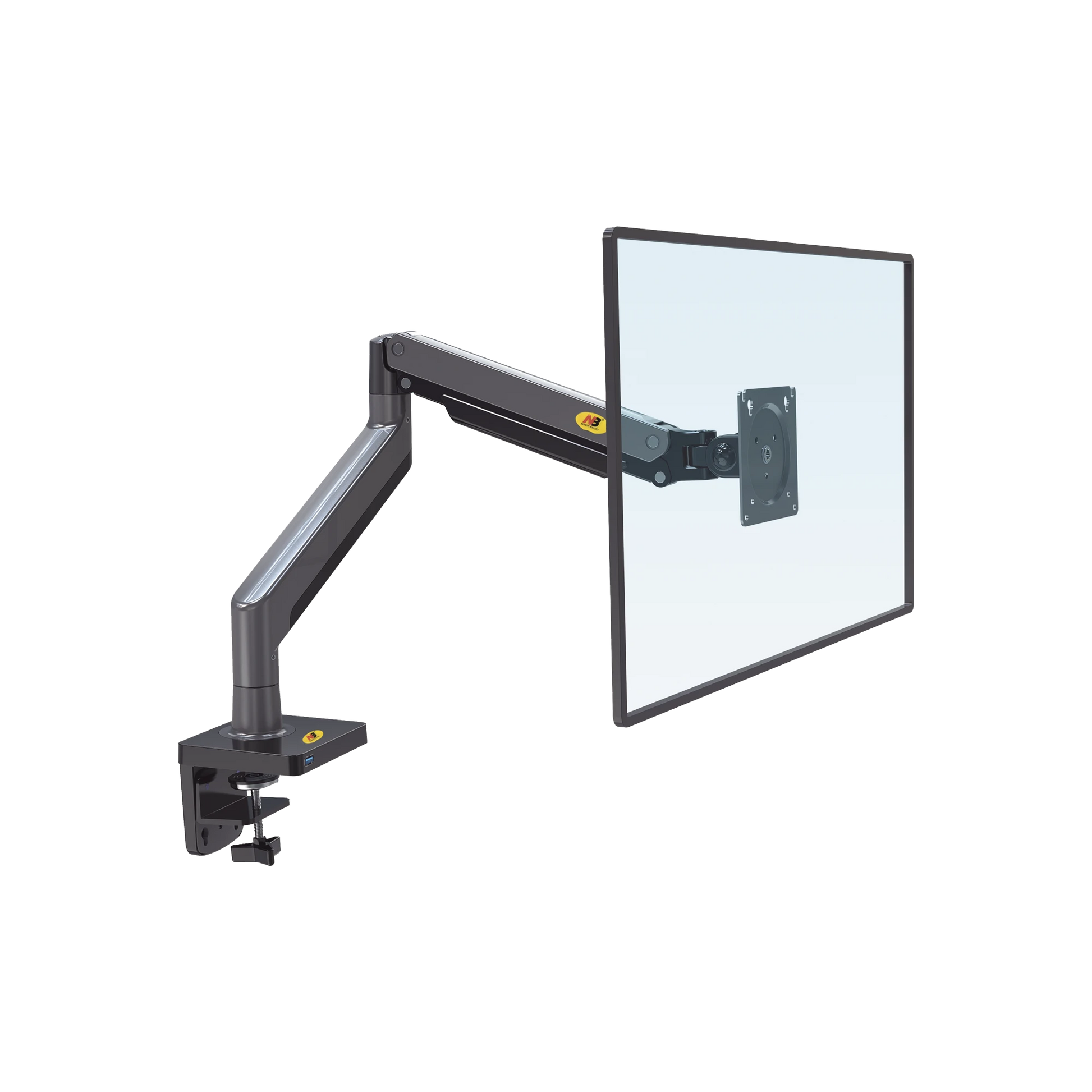 MONTAJE DE ESCRITORIO ARTICULADO PARA MONITORES DE 22-40" / SOPORTA HASTA 15 KG / VESA 75 X 75 / 100 X 100 / ACERO / GIRO: 360°-Monitores Pantallas y Mobiliario-NB-EPCOM-Bsai Seguridad & Controles