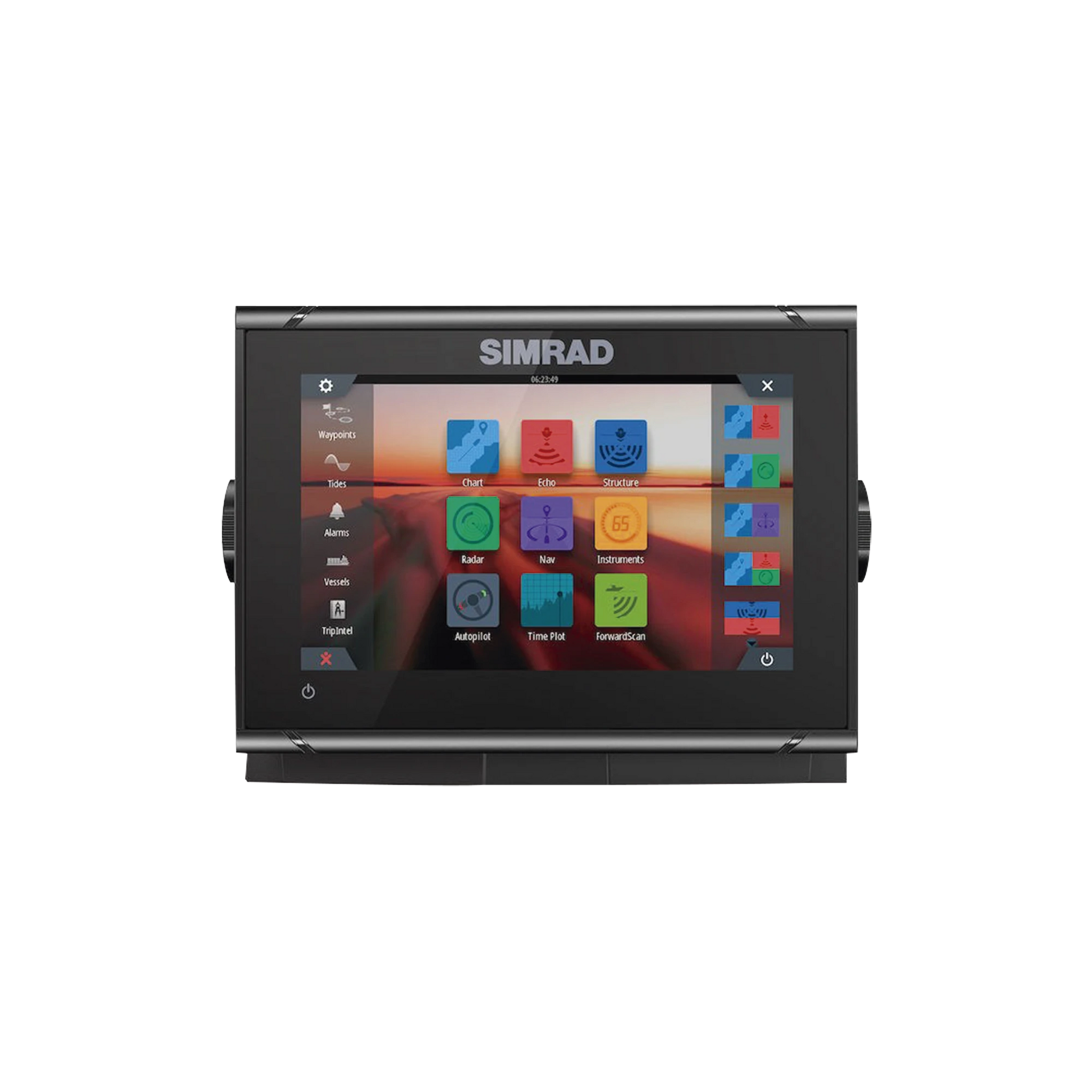 GO7 PANTALLA DE NAVEGACIÓN TOUCH SCREEN MULTI-FUNCIONAL PARA RADAR, FISHFINDER, Y CONTROL AUTOMÁTICO DE NAVEGACIÓN. NO INCLUYE TRANSDUCER-Soluciones Marinas-SIMRAD-Bsai Seguridad & Controles