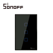APAGADOR DE PARED TOUCH ON/OFF SONOFF T3US3C COLOR NEGRO SMART INALAMBRICO WIFI PARA SOLUCION DE SMART HOME CON TEMPORIZADOR PARA IOS Y ANDROID COMPATIBLE CON ALEXA/GOOGLE HOME 3CH WIFI 2.4GHZ RF 433 HASTA 2AMP POR CANAL-Automatizacion - Casa Inteligente-SONOFF-Bsai Seguridad & Controles