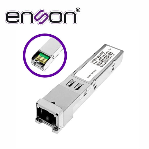 MODULO GPON SFP TRANSCEPTOR 2.5G / 1.25 GBPS ENSON ENS-SFPSM/GPON-OLT-20C+ GIGABIT ETHERNET INTERFACE CONECTOR SC HASTA 20 KM CLASE C+-GPON-ENSON-ENS-SFPSM/GPON-OLT-20C+-Bsai Seguridad & Controles