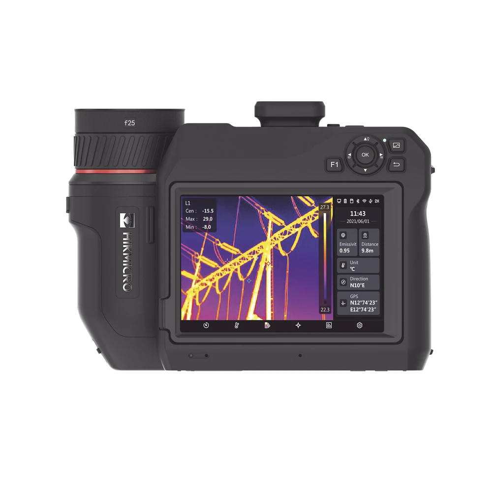Cámara Térmográfica Portátil / Lente 25 mm / WiFi / IP54 / 2X Zoom / Ranura MicroSD hasta 64 Gb / GPS-HIKMICRO-Bsai Seguridad & Controles