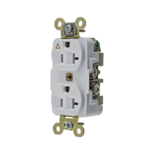 CONTACTO DÚPLEX CONEXIÓN A TIERRA AISLADA/ 20 A 125 V/ 2 POLOS 3 HILOS/ COLOR BLANCO/ NEMA 5- 20R/ GRADO INDUSTRIAL.-Área Eléctrica-HUBBELL-Bsai Seguridad & Controles