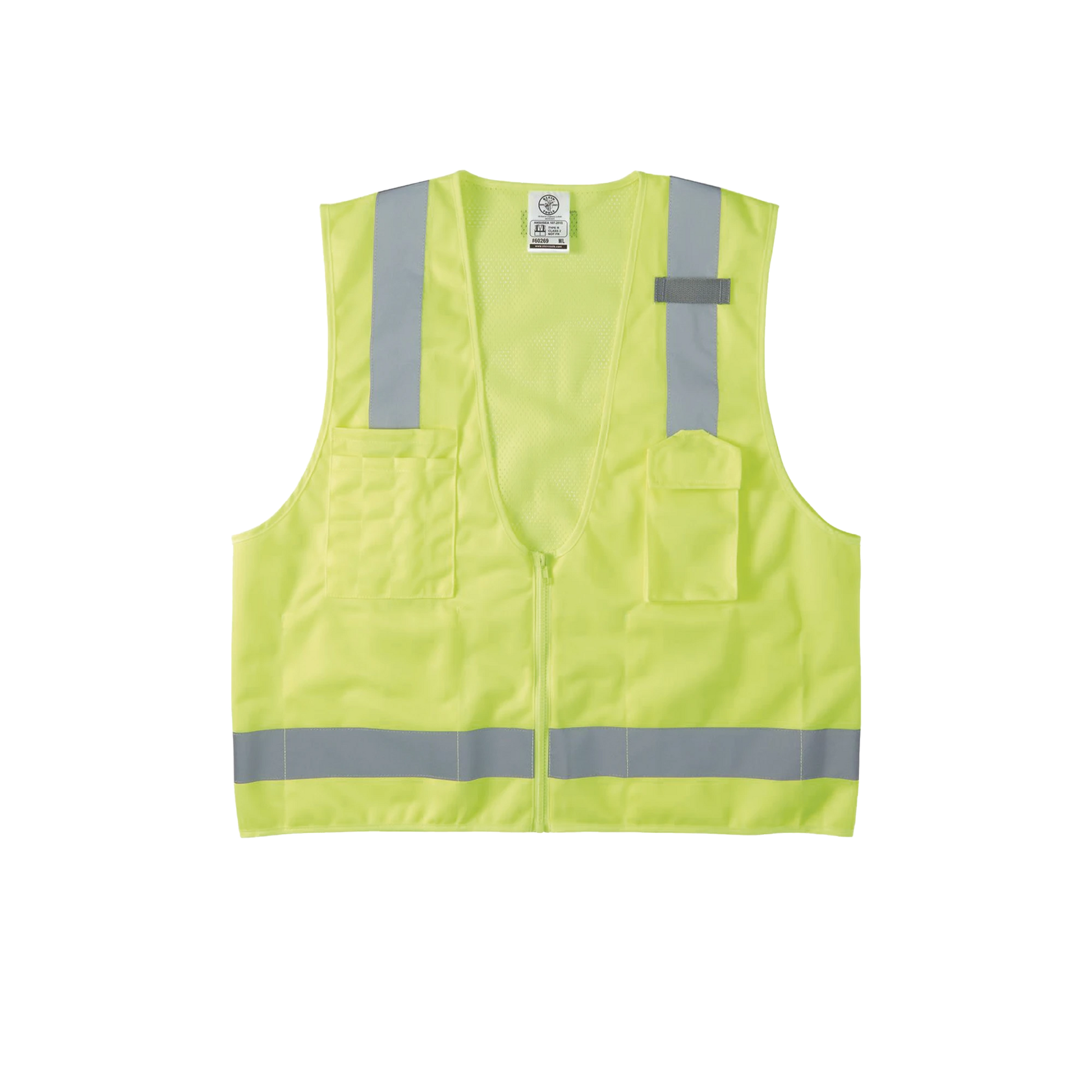 CHALECO DE SEGURIDAD REFLECTANTE DE ALTA VISIBILIDAD, MEDIANO/GRANDE. CON MÚLTIPLES BOLSILLOS DE DIFERENTE CAPACIDAD-Ferreteria-KLEIN TOOLS-Bsai Seguridad & Controles