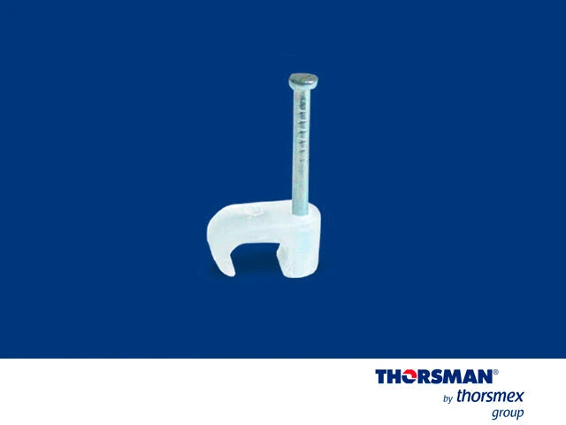 GRAPAS SUJETHOR PLANO THORSMAN 3207-00100 TC 3X5 COLOR NATURAL,CAJA 100PZAS, IDEAL PARA CABLE ALARMA Y CABLE CALIBRE 20, RESISTENCIA A LA CORROSIÓN, HUMEDAD, ELABORADO CON POLIPROPILENO, FLEXIBLES, EL CLAVO ES DE ACERO GALVANIZADO, RESISTENTE A LA OXID...-Fijacion-THORSMAN-Bsai Seguridad & Controles