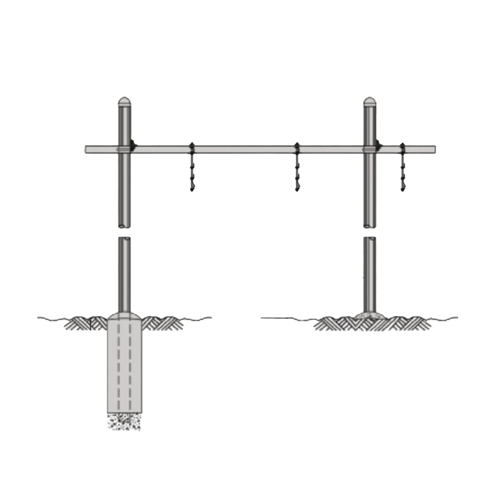 GUÍA DE CABLE HORIZONTAL TIPO PUENTE SENCILLA DE 12" DE ANCHO-Accesorios para Torres Autosoportadas-ROHN-Bsai Seguridad & Controles