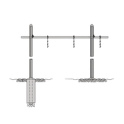 GUÍA DE CABLE HORIZONTAL TIPO PUENTE SENCILLA DE 12" DE ANCHO-Accesorios para Torres Autosoportadas-ROHN-Bsai Seguridad & Controles