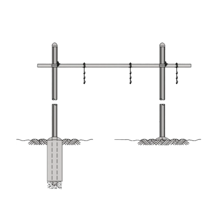 GUÍA DE CABLE HORIZONTAL TIPO PUENTE SENCILLA DE 12" DE ANCHO-Accesorios para Torres Autosoportadas-ROHN-WGBS121014-Bsai Seguridad & Controles