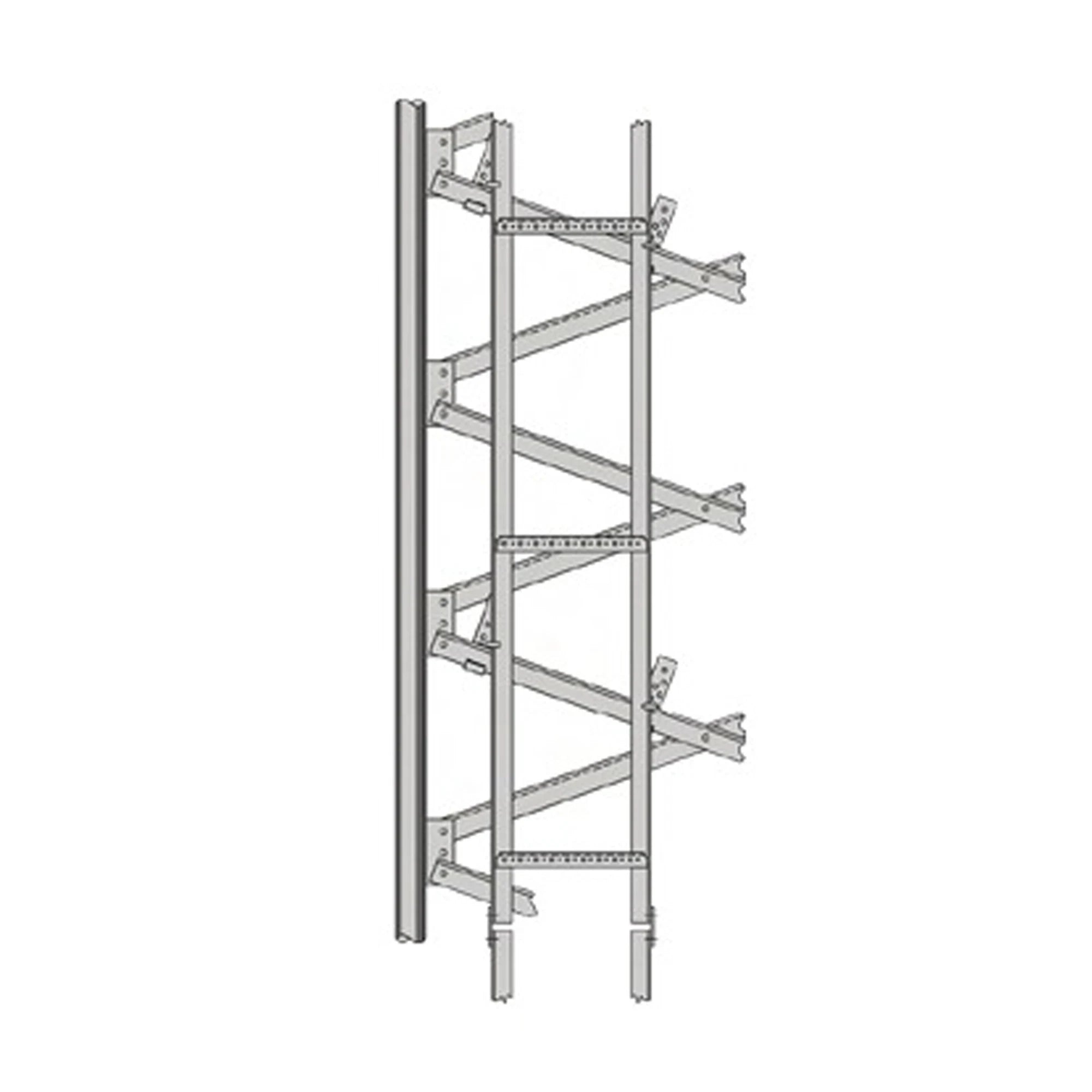 GUÍA DE CABLE TIPO ESCALERILLA DE 3 METROS CON HERRAJES DE INSTALACIÓN.-Torres y Mástiles-SYSCOM TOWERS-Bsai Seguridad & Controles