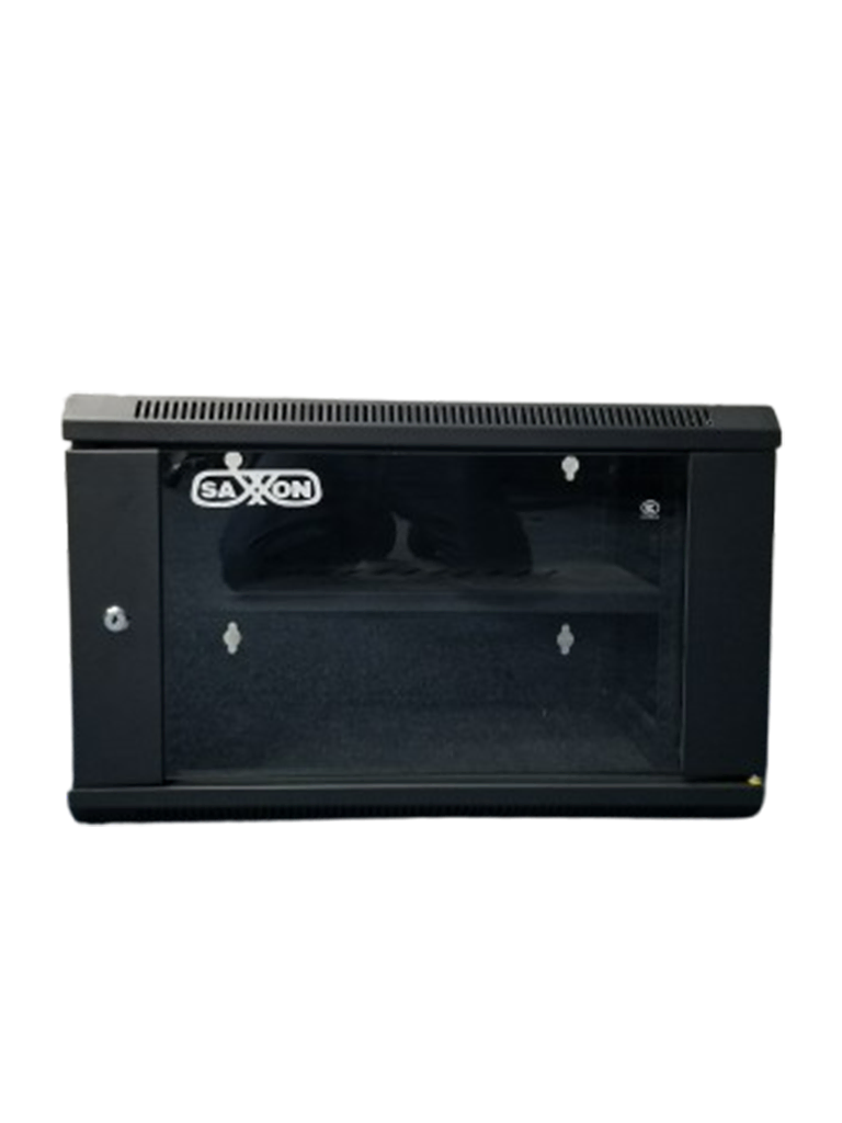 SAXXON SXR6U5406A - GABINETE DE PARED NEGRO / 6UR / PUERTA DE VIDRIO TEMPLADO / DIMENSIONES ÚTILES: ALTO 37 X ANCHO 53 X PROFUNDIDAD 40 CM #SXNDESCUENTO#NUEVO1M-Gabinetes Piso / Pared-SAXXON-Bsai Seguridad & Controles