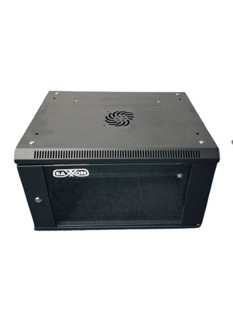 SAXXON SXR6U5406A - GABINETE DE PARED NEGRO / 6UR / PUERTA DE VIDRIO TEMPLADO / DIMENSIONES ÚTILES: ALTO 37 X ANCHO 53 X PROFUNDIDAD 40 CM #SXNDESCUENTO#NUEVO1M-Gabinetes Piso / Pared-SAXXON-Bsai Seguridad & Controles