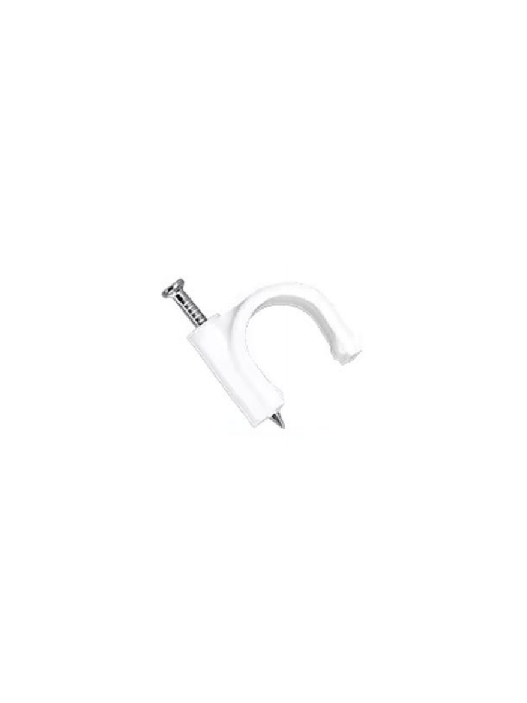 TCE LMG-NCC-5MM-W100 - GRAPA DE PARED / DIÁMETRO INTERNO 5 MM / ALTURA 6 MM / COLOR BLANCO / BOLSA DE 100 PIEZAS#GRAPA-Organización y fijación de cables-OEM-Bsai Seguridad & Controles
