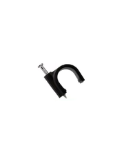 TCE LMG-NCC-7MM-BK - GRAPA DE PARED / DIÁMETRO INTERNO 7 MM / ALTURA 8.7 MM / COLOR NEGRO / BOLSA DE 50 PIEZAS-Organización y fijación de cables-OEM-Bsai Seguridad & Controles
